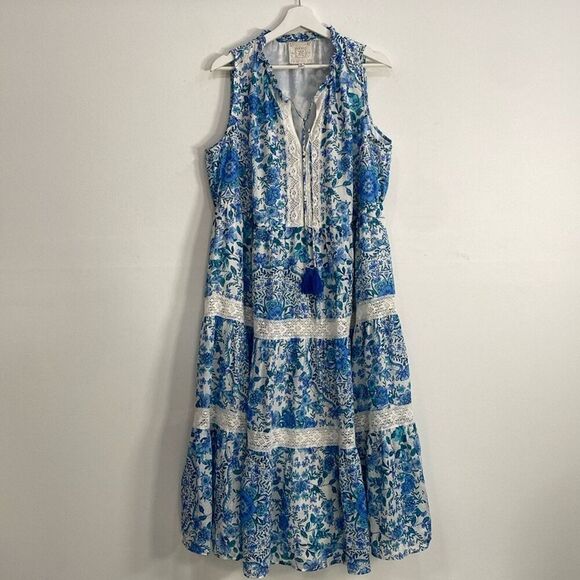Johnny Was Dresses & Skirts - Johnny Was Sleeveless Tiered Midi Dress Bohemian XL